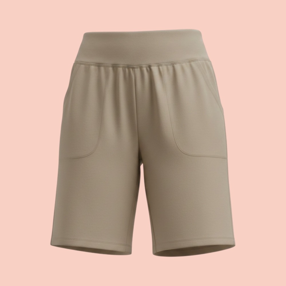 Gradual Womens Brown 10 Inch Athletic Shorts High Waisted Pockets Size S NEW